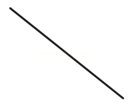 Segmento de reta diagonal em preto sobre fundo branco.